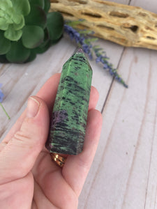 Ruby Zoisite Crystal Tower | Zoisite Point | Crystals Rocks Stones & Minerals
