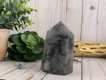 Load image into Gallery viewer, Black Tourmaline &amp; Quartz Crystal Tower | Crystal Healing Generator Points