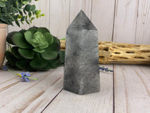 Load image into Gallery viewer, Black Tourmaline &amp; Quartz Crystal Tower | Crystal Healing Generator Points