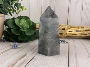 Black Tourmaline & Quartz Crystal Tower | Crystal Healing Generator Points