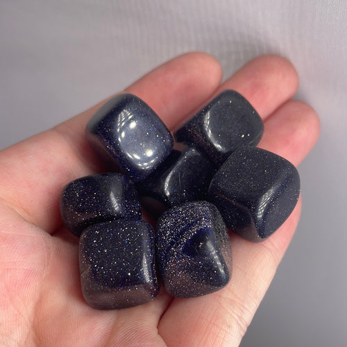 Blue Goldstone Cube