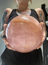 Load image into Gallery viewer, Rose Quartz Sphere- 25 pounds!!