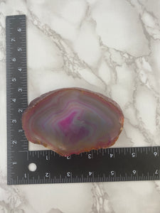 Pink Dyed Agate Slab
