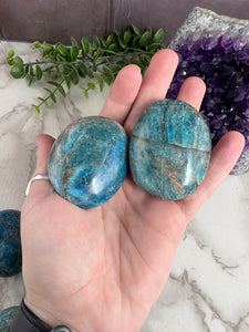 Blue Apatite Palm Stone