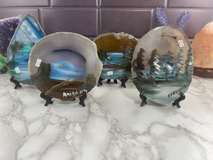 Hand Painted Agate Slab