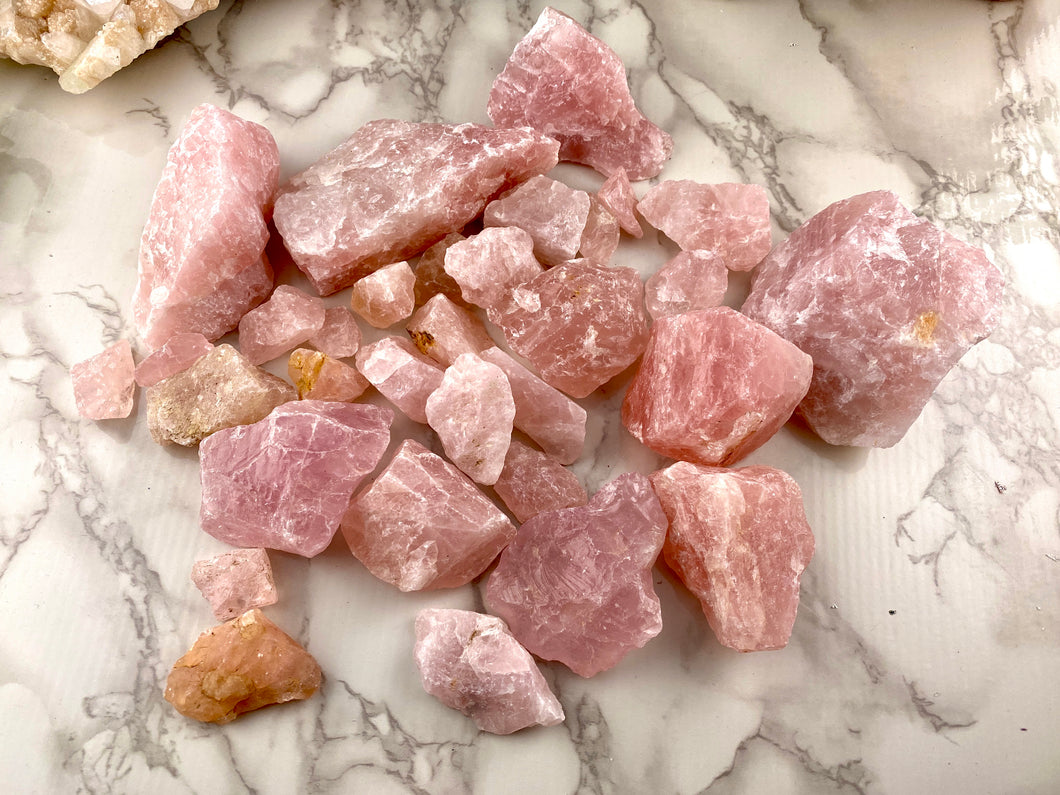 Raw Rose Quartz | Natural Rose Quartz Crystal | Quartz Crystal | Rocks & Minerals