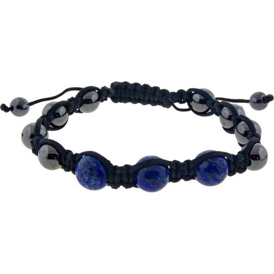 Magnetic Hematite and Lapis Lazuli Bracelet