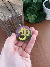 Load image into Gallery viewer, Amethyst and Green Aventurine Orgone Pendant