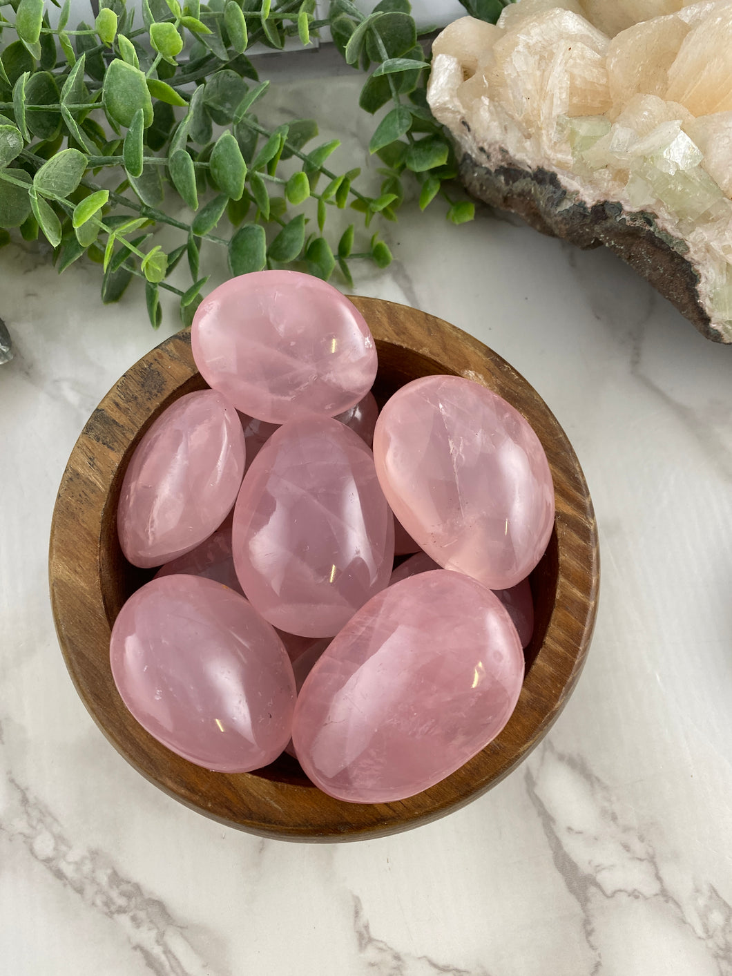 Rose Quartz Palm Stone