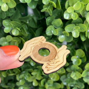 Wooden Crystal Ball Sphere Holder