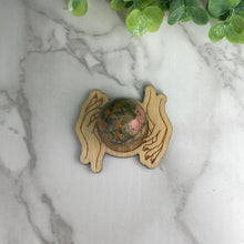 Load image into Gallery viewer, Wooden Crystal Ball Sphere Holder
