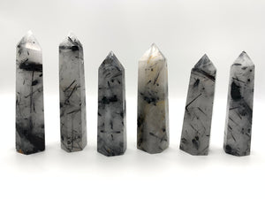Black Tourmaline & Quartz Tower (3-4 inch)