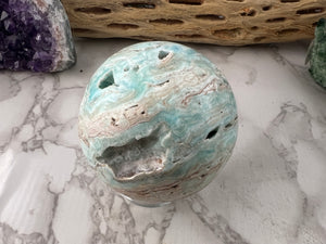 Blue Aragonite Sphere