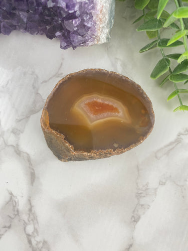 Orange Dyed Agate Slab