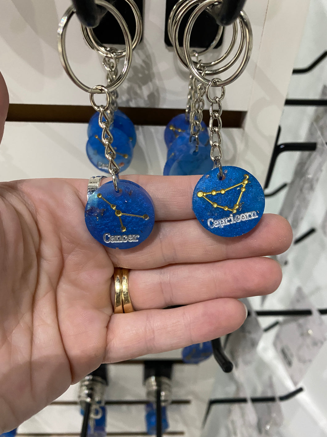 Resin Zodiac Keychain
