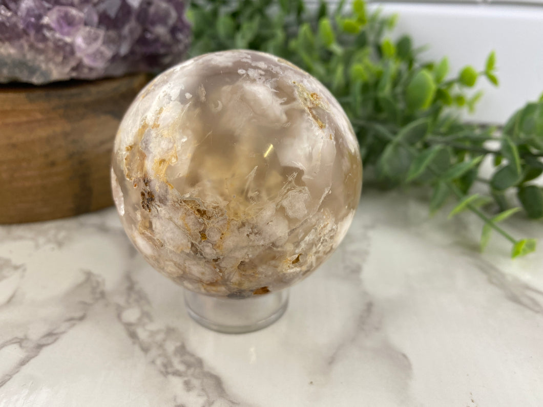 Flower Agate Sphere