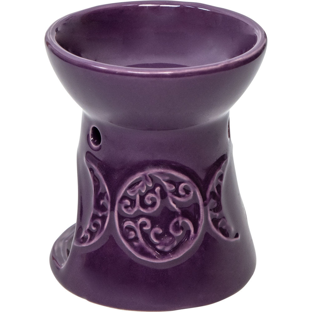 Purple Triple Moon Oil Burner