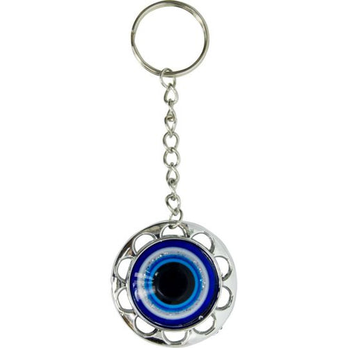 Evil Eye Puff Keychain