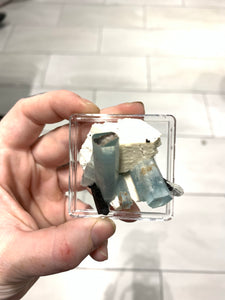 Aquamarine with Schorl
