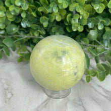 Load image into Gallery viewer, Lemon Serpentine Sphere