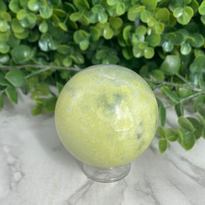 Lemon Serpentine Sphere