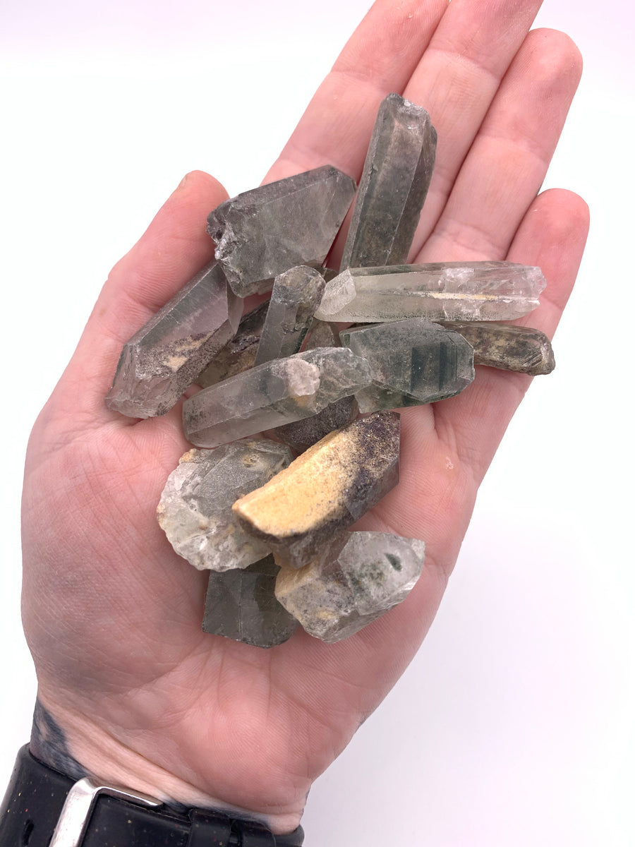 Raw Quartz Chlorite Point – Buried Treasures Crystals