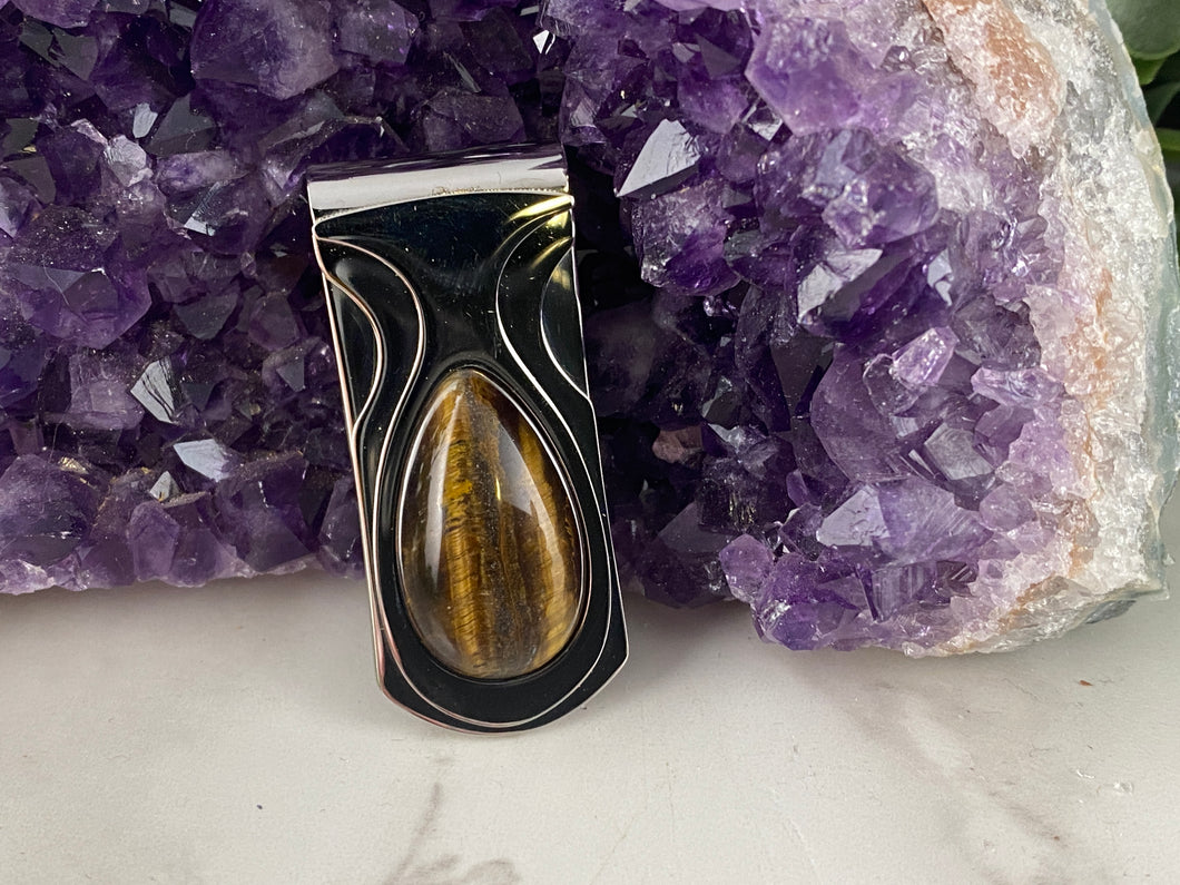 Tiger Eye Money Clip