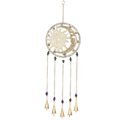 Mosaic Moon and Sun Windchime