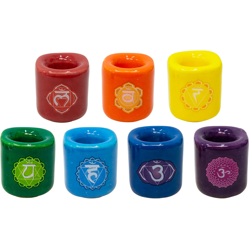7 Chakra Ritual Candle Holder Set