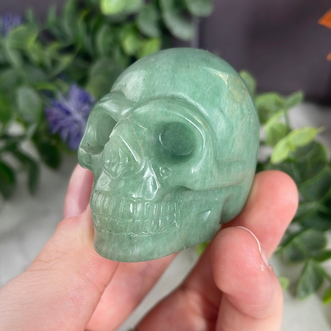 Green Aventurine Skull