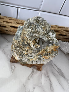 Pyrite, Quartz & Fluorite Raw Specimen