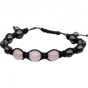 Magnetic Hematite and Rose Quartz Bracelet