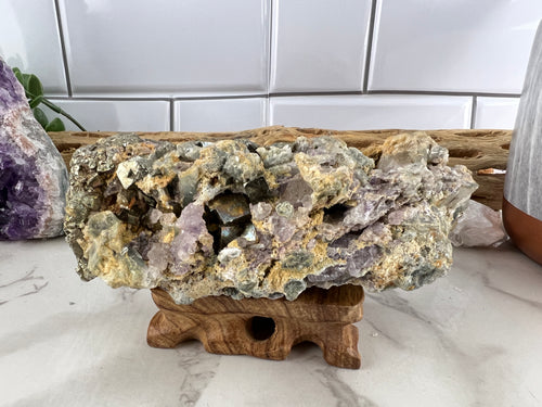 Pyrite, Quartz and Fluorite Specimen