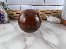 Load image into Gallery viewer, Mahogany Obsidian Sphere