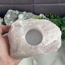 Load image into Gallery viewer, Rose Quartz candle holder