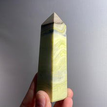 Load image into Gallery viewer, Lemon Serpentine Obelisk