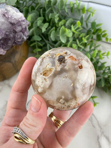 Flower Agate Sphere