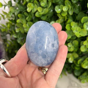 Blue Calcite Palm Stone
