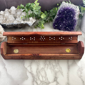 Wooden Incense Box and Holder