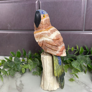 Crystal Parrot Statue