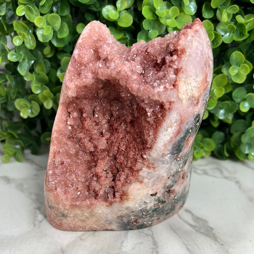 Pink Amethyst Moss Agate Freeform