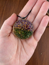 Load image into Gallery viewer, Amethyst and Green Aventurine Orgone Pendant