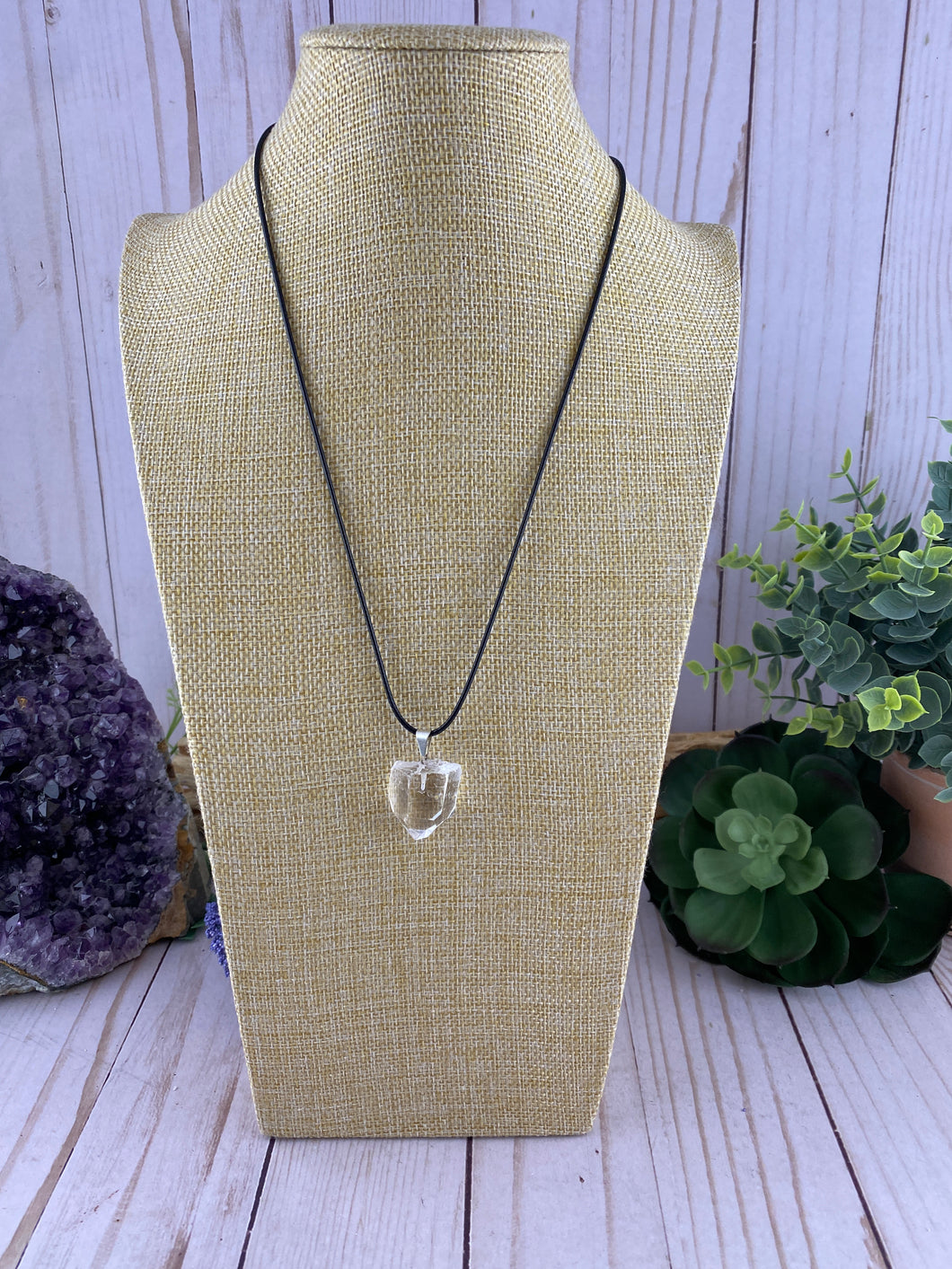 Clear Quartz Crystal Necklace