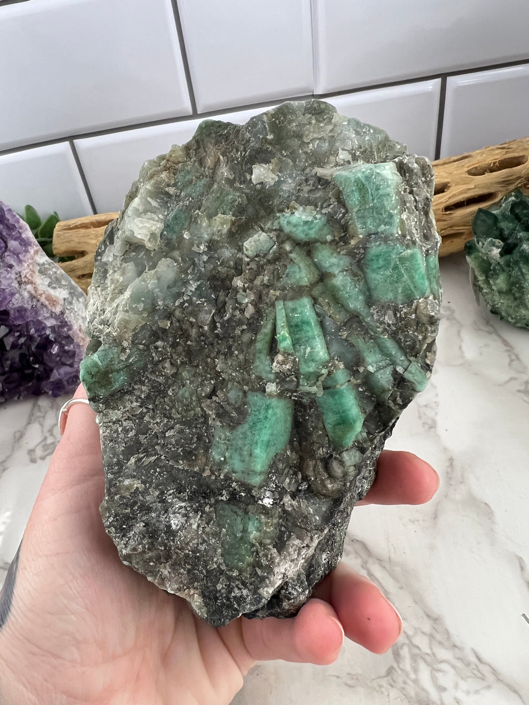 Emerald in the Matrix
