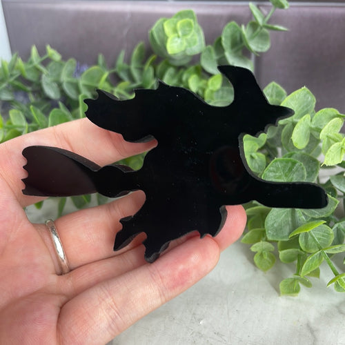 Obsidian Witch On Broom
