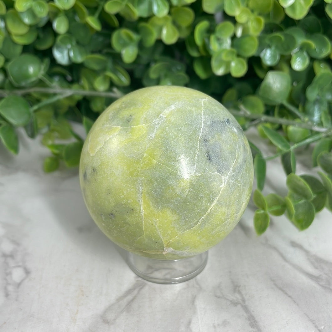 Lemon Serpentine Sphere