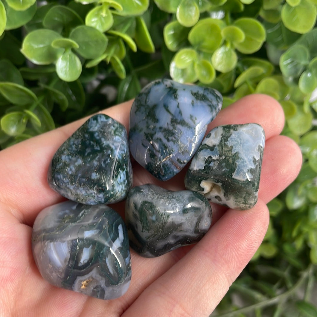 Tumbled Moss Agate