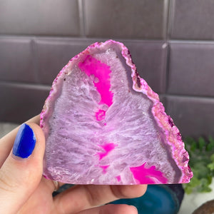 Dyed Agate Geode Half
