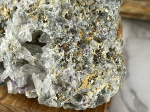 Pyrite, Quartz & Fluorite Raw Specimen
