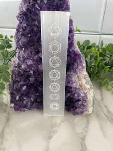 Selenite Chakra Flat Stick